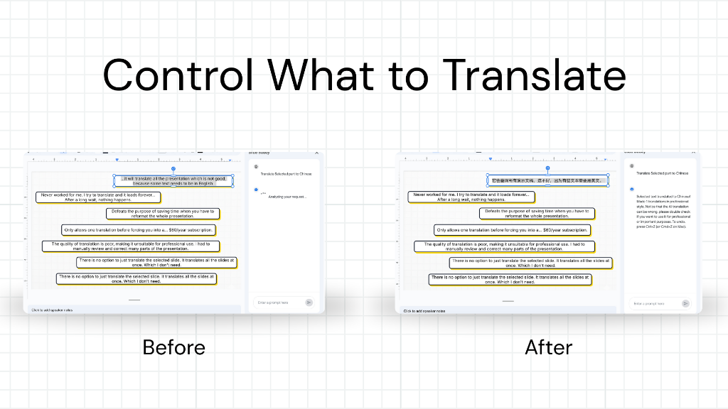 AI Translation for Google Slides