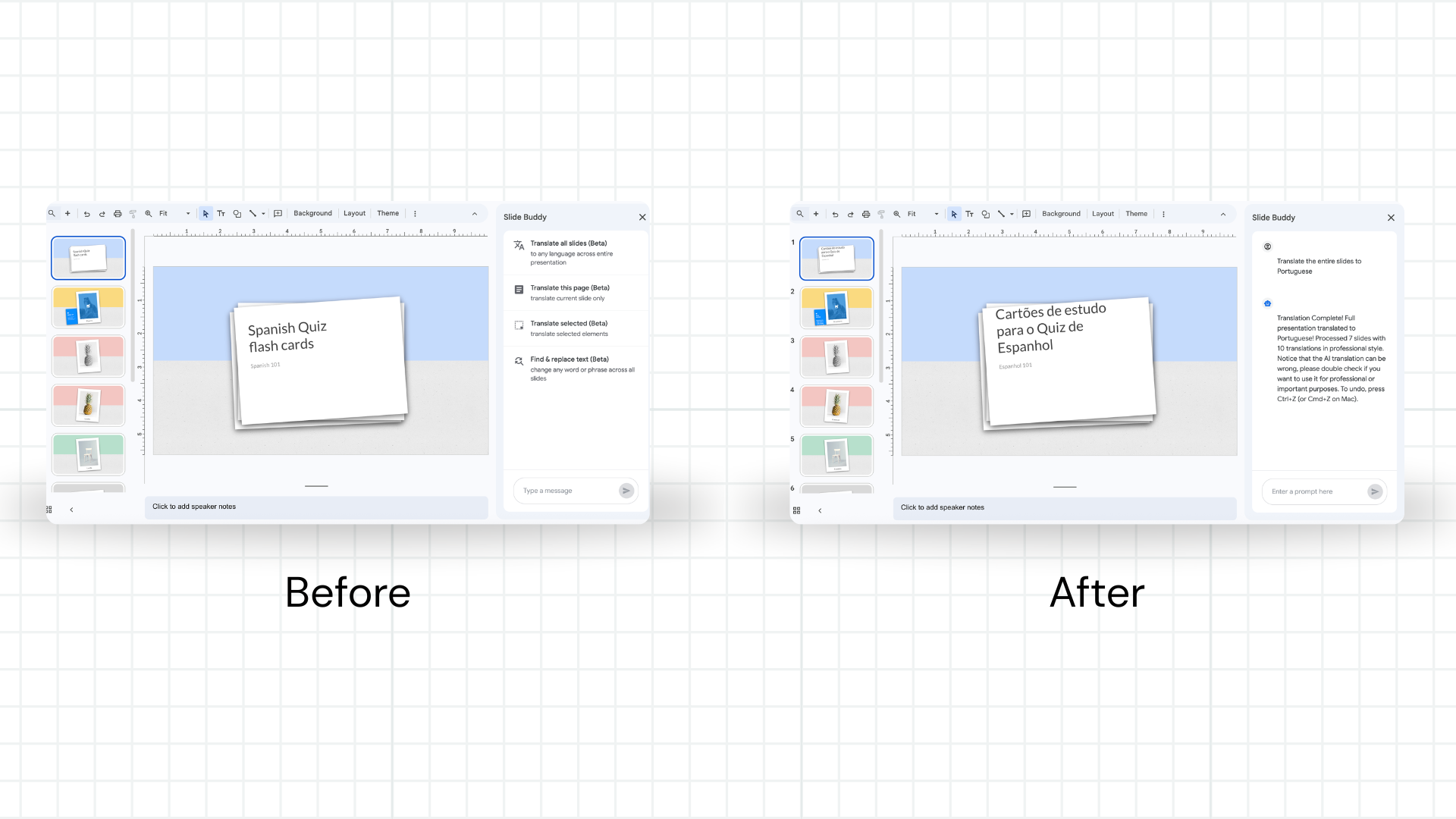 Translate Google Slides for Classroom with Slide Buddy