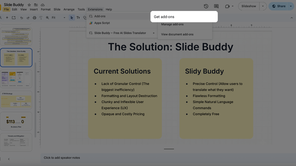 Step 1: Click Get add-ons